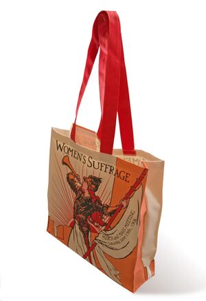 Bugler Girl Suffragette tote bag