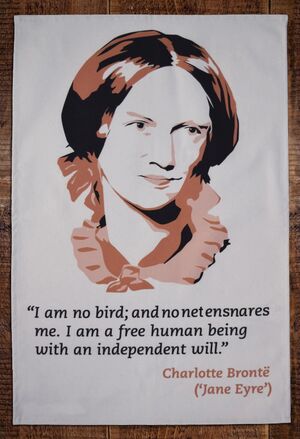 Charlotte Brontë (Jane Eyre) tea towel - Paño Cocina