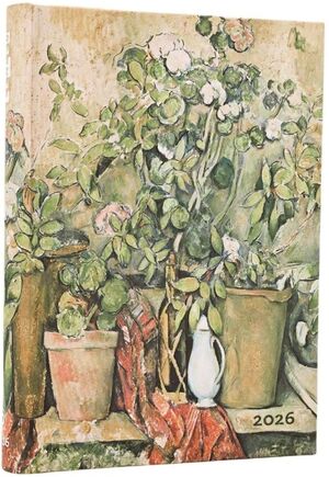 Agenda 2026 12 meses/ Macetas de Terracota y Flores de Cezanne / Midi