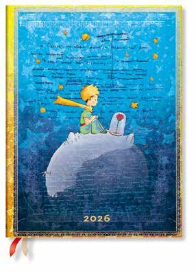Agenda 2026 12 Meses / Saint-Exupéry, El principito - Colección Manuscritos Bellos / Ultra Flexi