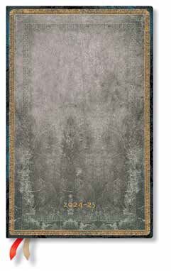 Agenda 2025 18 Meses / Gris Paloma - Colección Cuero Antiguo / Maxi