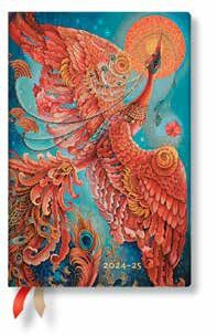Agenda 2025 18 Meses / Pájaro de Fuego - Serie Aves de la Felicidad / Mini