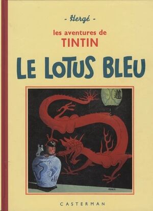 Tintin 5/Le lotus bleu (petit format blanco y begro)