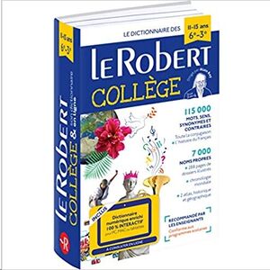 Dictionnaire Le Robert College et son dictionnaire en ligne