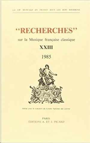 Recherches sur la musique francaise classique Vol. 23
