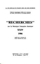 Recherches sur la musique francaise classique Vol. 24
