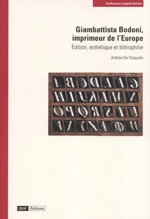 Giambattista Bodoni, imprimeur de l'Europe