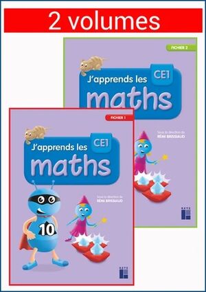 J'apprends les maths CE1 - Fichiers 1 et 2, pack en 2 volumes