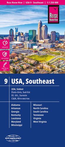 USA 09, Südost / Southeast (1:1.250.000)