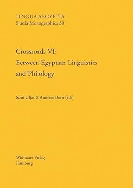 Crossroads VI: Between Egyptian Linguistics and Philology.