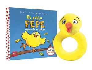 Pack El Pollo Pepe aprende a volar (libro+peluche sonajero)