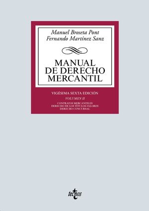 Manual de Derecho Mercantil, vol. II