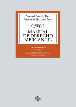 Manual de Derecho Mercantil, vol. II (30ed.)