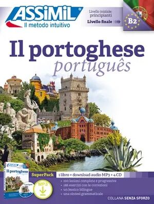 Il portoghese, livello iniziale principianti, livello finale B2 : super pack : 1 libro + download au