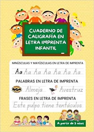 Cuaderno De Caligrafía En Letra Imprenta Infantil: