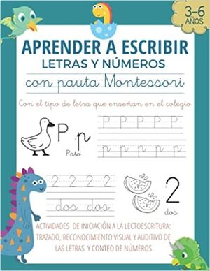 Aprender a escribir letras y números con pauta Montessori