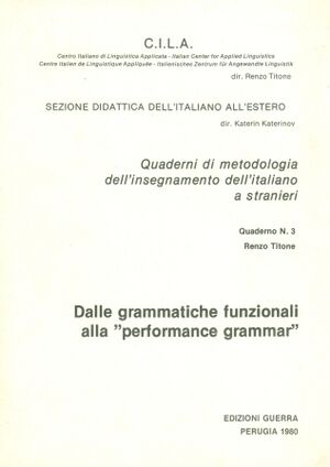 Dalle grammatiche funzionali alla performance gr.