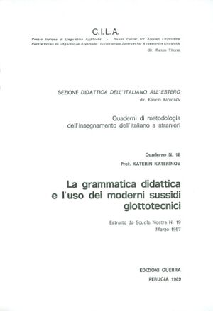 Gramm. didattica e uso moderni sussidi...