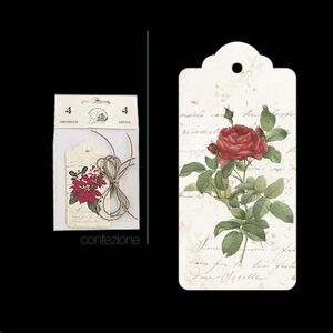 Etiquetas de regalo (4 uds.) - Pack Rose Rossa