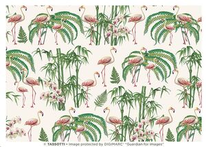 Tubo papel decorativo / Fenicotteri (4 uds.)