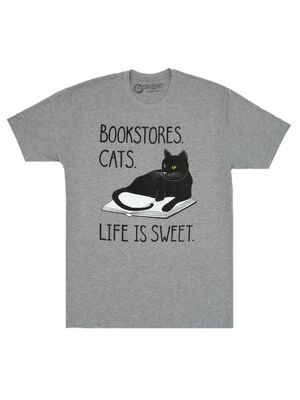 Camisetas - Bookstore Cats (talla M unisex)