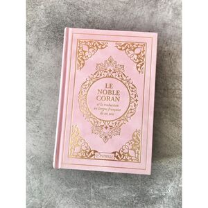 Coran Daim Arabe/Français (rosa)