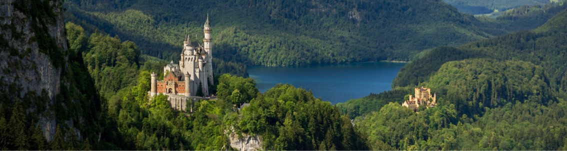 Castillos de Neuschwanstein y Hohenschwangau en Baviera